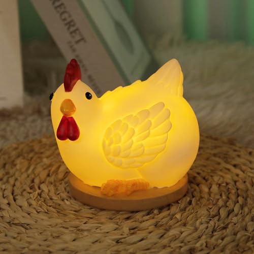 Chicken Egg Night Lght, Handwork Cute Chicken Butt Lamp, Funny Battery-Operated Table Lamp Decoration for Home, Bedroom, Study Room, LED Animal Novelty Lamp for Birthday Christmas Gifts