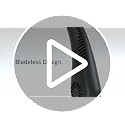 Pink Portable Bladeless Neck Fan - Rechargeable Personal Cooling for Women & Girls