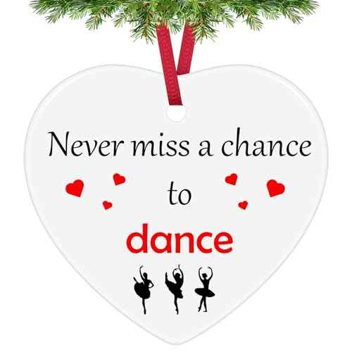 Dancer Gift Christmas Ornaments Dance Lover Gifts Inspirational Gifts Dancer Friends Sister Ballet Jazz Hip Hop Latin Gift Dance Recitals Teams Encouragement Ceramic Ornament