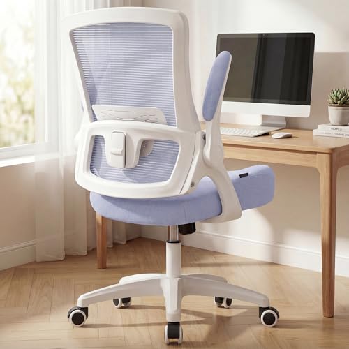 High Back Mesh Office Chair with Adjustable Lumbar - Purple