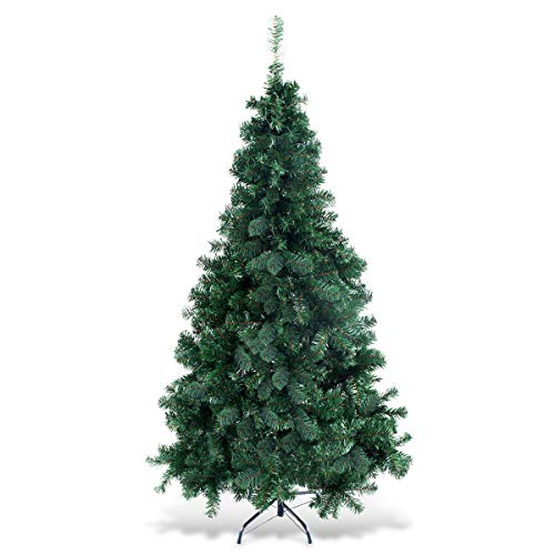 Costway 6Ft Artificial PVC Christmas Tree with Stand - Indoor Outdoor Holiday Decor