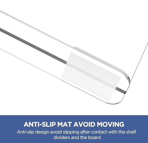 Clear Acrylic Shelf Dividers 12 Pcs Closet Organizer for Purses, Sweaters & Shirts