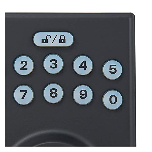 Electronic Keypad Door Lock with Handle Set - Matte Black - Easy Install