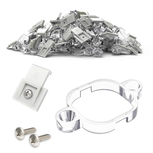GUSUUI Light Clips Kit for Govee Outdoor Lights Pro H706A/B H806A/B - 90 Clips, Clear