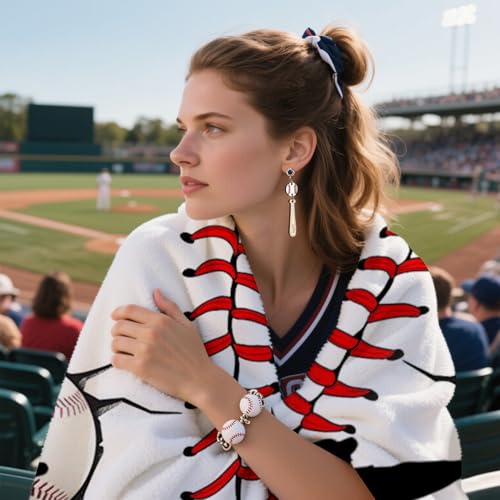 Baseball Blanket for Boys 8-12, Christmas Birthday Fleece Blankets for Men Baseball Lover Gifts, Flannel Fluffy Sofa Couch Bed Baseball Room Decor 60" x 50"