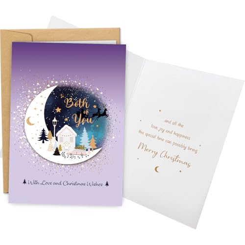 WDphouly Christmas Card for Couples - 'Both of You' Holiday Greeting Card with Envelope - WD-056