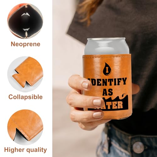 CaseTank White Elephant Can Cooler - Funny Christmas Gift for Dad Men Leather, Color-1