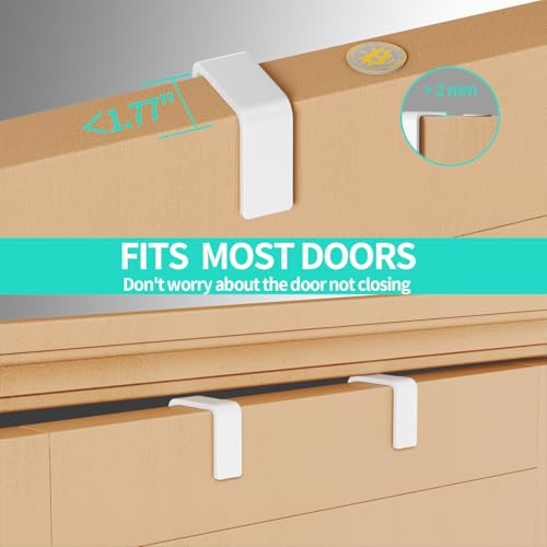 White Over Door Organizer with 4 Metal Baskets & Adjustable Hooks - HapiRm
