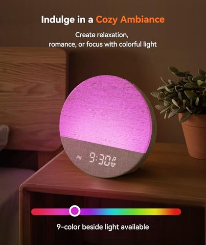 Dreamegg Sunrise Alarm Clock with Natural Wake Up Light & White Noise Machine