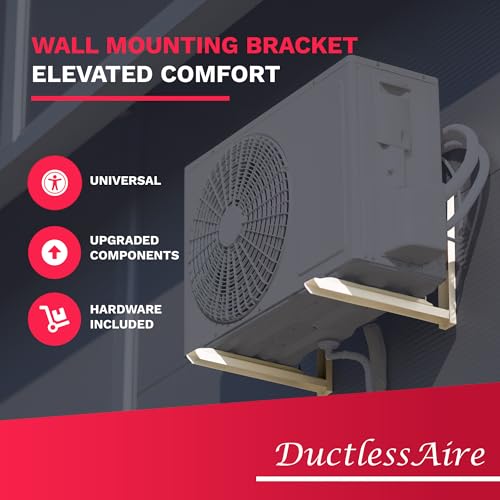 Ductless HVAC Mini Split Wall Mounting Bracket - Supports 9K-36K BTU, 300 lbs - Outdoor Weather-Resistant Steel