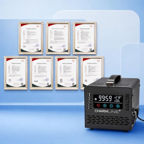 Charmline Smart Ozone Generator for Car & Home 12V/120V Dual Power with Remote - Black 2-in-1