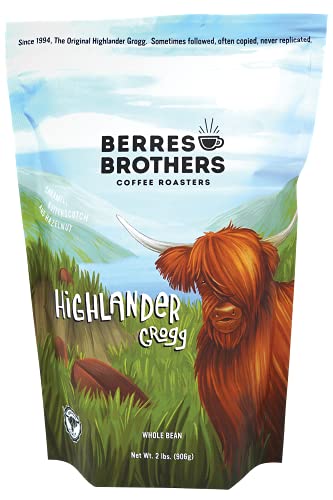 Highlander Grogg Whole Bean Coffee 2 lb - Flavored Medium Roast, Arabica Blend