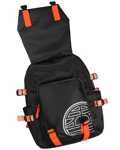 Dragon Ball Z Travel Backpack with Kanji Symbols - Padded Tech Pocket & Multiple Storage