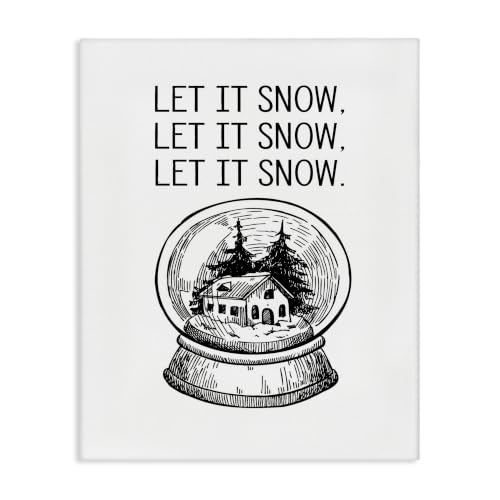 Let It Snow Globe Canvas Wall Art - 30 x 40 in, Stupell Industries, Let It Snow Snowglobe, Gallery Wrapped