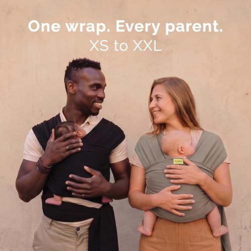 Baby Wrap Carrier - Stretch Cotton Newborn Sling Grey - Ergonomic & Hip-Healthy