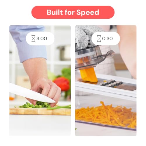 Fullstar Pro Mandoline Slicer 6-in-1 Kitchen Prep Tool - White