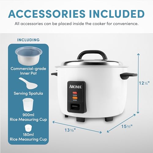 Aroma 20-Cup Uncooked / 40-Cup Cooked Commercial Rice Cooker & Warmer