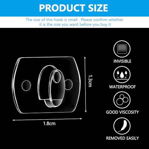 Ainiv 3-Packs Indoor Mini Light Clips, Damage Free Hanging Christmas String Light Hooks with Adhesive Strips, Clear Wall Clips for Hanging Lights Xmas Decor and Cables, 60 Clear Clips and 60 Strips