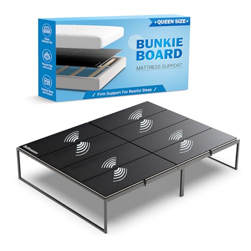 Queen Size Bunkie Board - Heavy Duty Support, 60x80 Inch, Foldable & 2-Piece Split