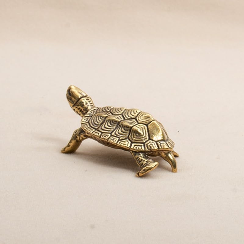 Skiennix Brass Vintage Turtle Figurine - Unique Home Ornament | Perfect Gift for Animal Lovers, 1PC