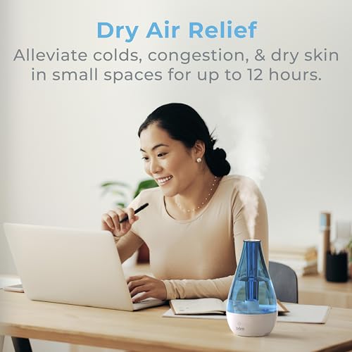 Pure Enrichment MistAire Studio Small Ultrasonic Cool Mist Humidifier with Night Light