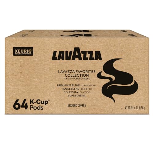 Lavazza Coffee Pods Variety Pack - 64 Count Light & Medium Roast for Keurig