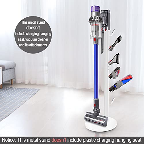 XIGOO Freestanding Vacuum Storage Stand with 6 Hooks, White - Compatible with V11 & V10 Models