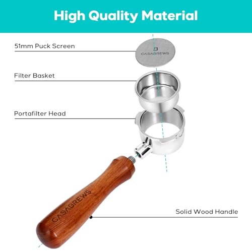 CASABREWS 51mm Bottomless Portafilter for CM5418 & 3700 Essential Espresso Machines
