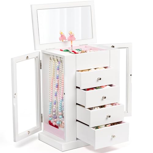 Emfogo Jewelry Box for Girls, Musical with Spinning Dancer Gifts