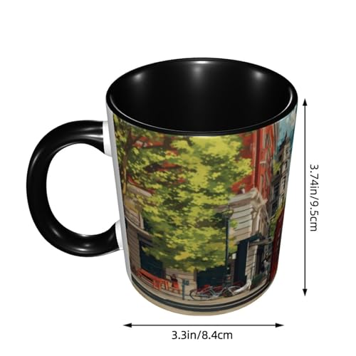 Jumou Silver 11oz Coffee Mug - Cute Funny Ceramic Cup for Women & Men