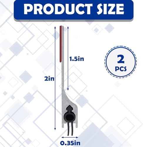 Gisafai 2 Pcs 36-Inch Silver Metal Door Draft Stopper - Mice & Rodent Barrier