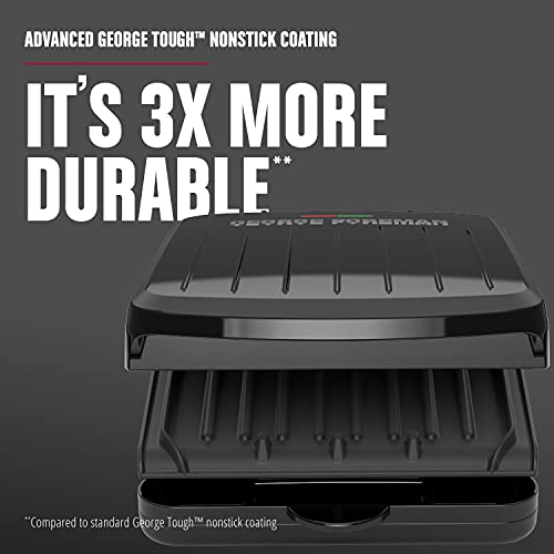 2-Serving Compact Indoor Electric Grill and Panini Press - Black