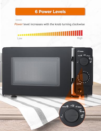 Countertop Microwave Oven 0.6 Cu Ft Black - Commercial Chef CHM660B