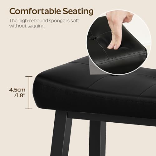 YATINEY Black 3-Tier Shoe Bench with Storage and Cushioned Seat