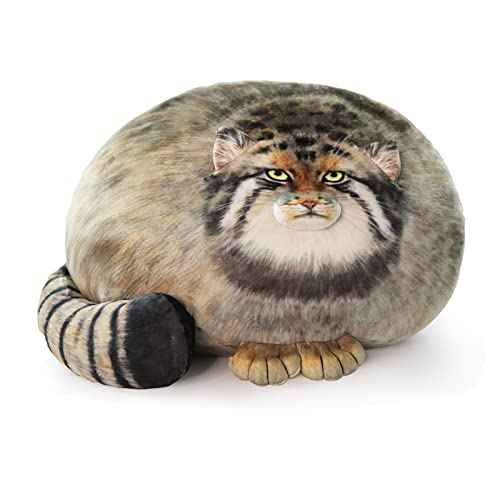 Sew Butiful Steppe Cat Plush 30cm/12inch Pallas Cat Stuffed Animal, Cute Plushies for Girls, Soft Plush Pillow, Throw Pillow Doll Decoration Doll Birthday Gift for Kids Boys Party
