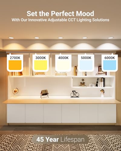 Sunco 6 Inch Canless LED Recessed Lights - Dimmable 5CCT, 14W, 12 Pack