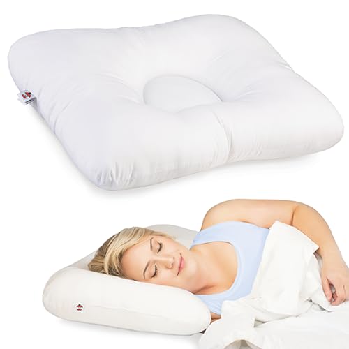 Ergonomic Cervical Pillow for Neck Pain Relief - Full Size, White