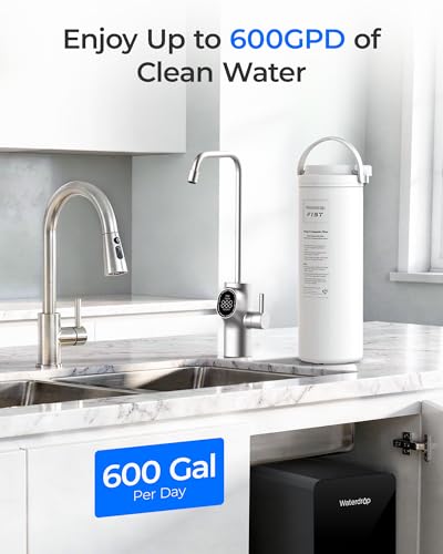 Waterdrop WD-D6RF Replacement Filter for D6 Reverse Osmosis System - 1 Year, PFAS Reduction