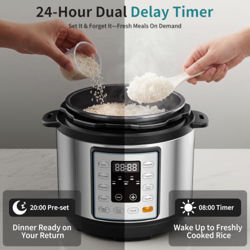 OLIXIS 10-In-1 Electric Pressure Cooker, 3 Quart Multi Cooker for
