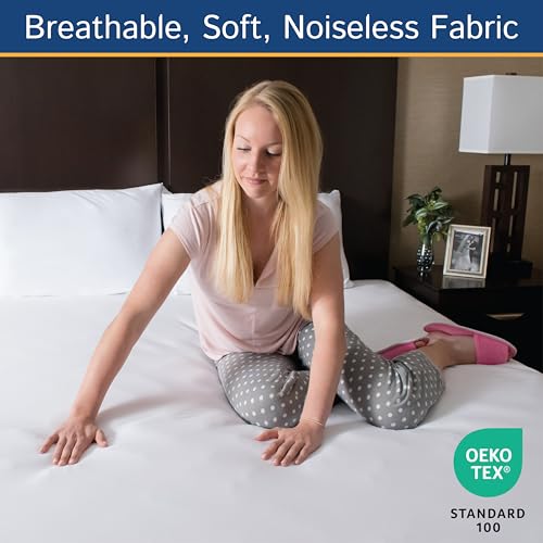 Queen Mattress Protector Waterproof Zippered Cover Deep Pocket 16-20" - Hypoallergenic Bed Encasement