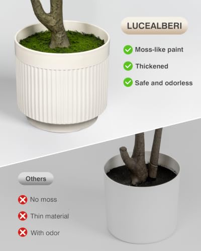 Artificial Olive Tree 6FT Green with Planter & Cotton Basket - Realistic Faux Indoor Plant