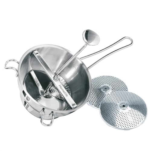 GEFU Stainless Steel Food Mill with Interchangeable Disks - Durable Kitchen Grinder
