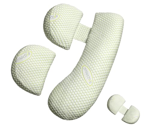 Pregnancy Body Pillow with Detachable Cover, Support for Back Belly Hips Legs