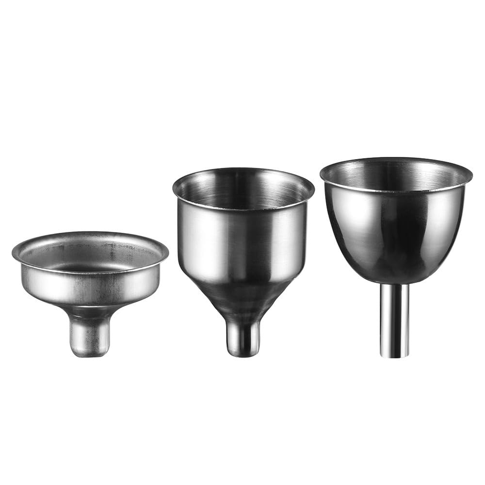 Skiennix Stainless Steel Oil & Vinegar Funnel - Perfect for Wine & Spice Filling | Compact Design