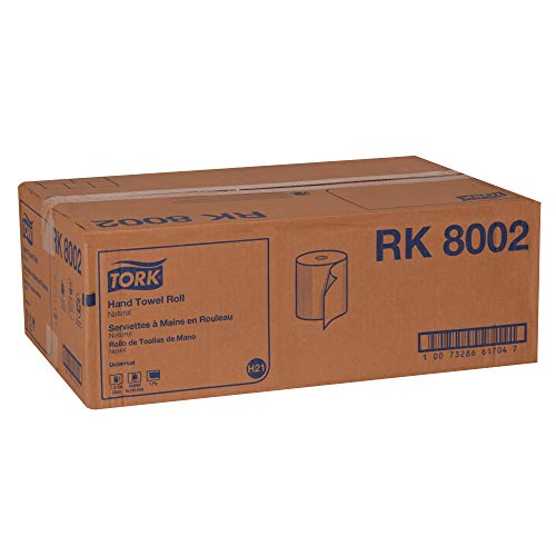 Tork Natural Paper Hand Towel Roll - 6 Rolls x 800 Ft, Universal Compatibility, Eco-Friendly, H21 Dispenser