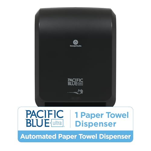 Georgia-Pacific Pacific Blue 8-Inch Automated Touchless Paper Towel Dispenser - Black