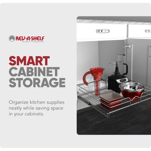Pullout Drawer Organizer for Kitchen Cabinets - 24 W x 22 D, Single Tier