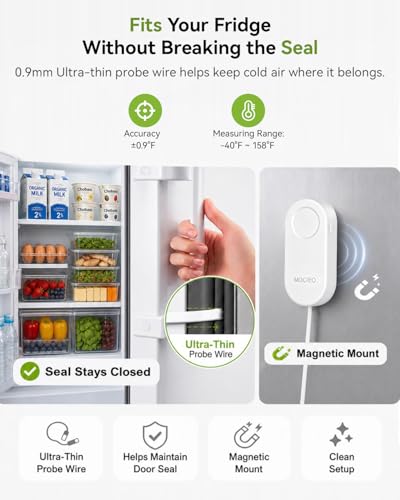 Wireless WiFi Thermometer with 2 Sensors & Freezer Alarm - No LCD Hub