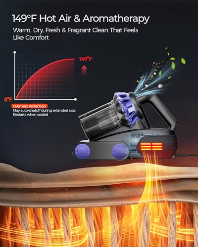 Mayking Mattress Vacuum Cleaner with Dual Rollers, UV-C & AI Dust Detection