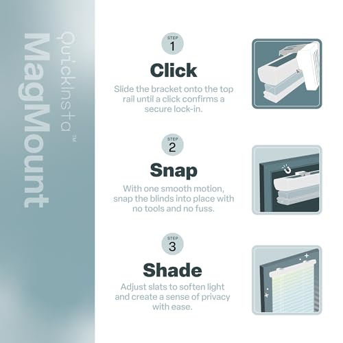 Magmount Mini Blinds - White Magnetic Door Window Coverings 25x42 in - Variation of THIS listing